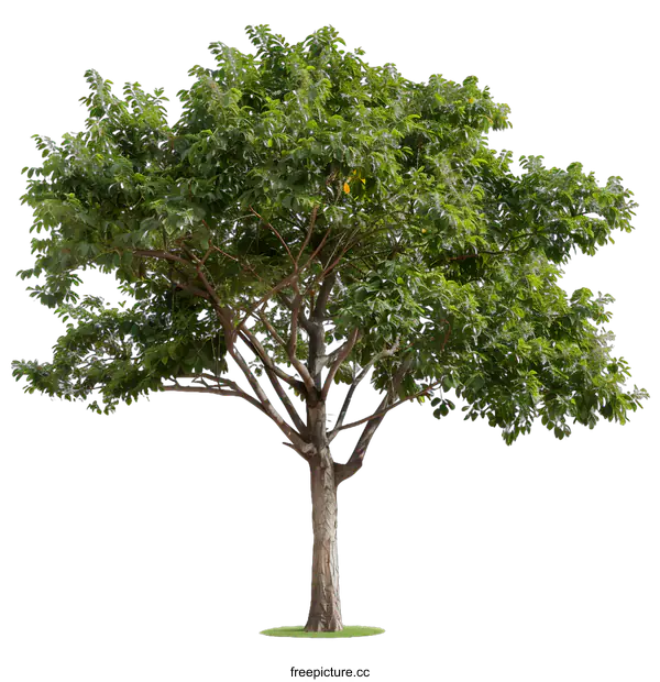 [Transparent Background PNG]Isolated Green Tree with White Background