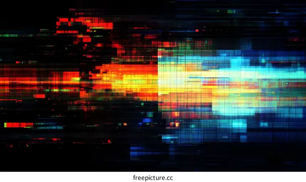 Abstract Glitch Art Digital Background