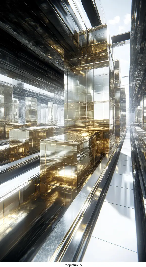 Futuristic Cityscape Architecture Illustration