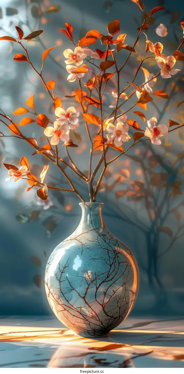 Beautiful Spring Blossoms in a Vase