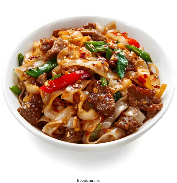 Spicy stir fried beef noodles