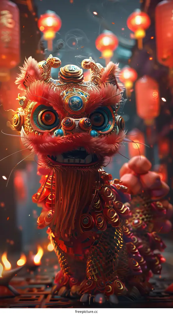 Exquisite Lion and Dragon Dances on the Streets, Showcasing Intangible Cultural Heritage