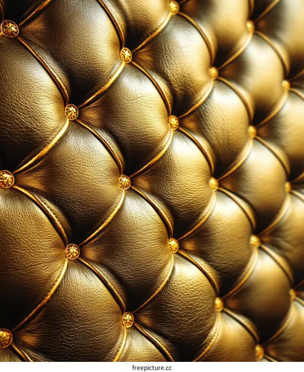 Luxury Gold Leather Upholstery Texture