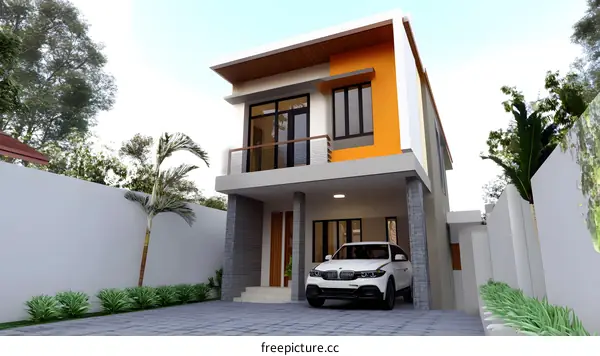 Modern Two Story House Exterior Design