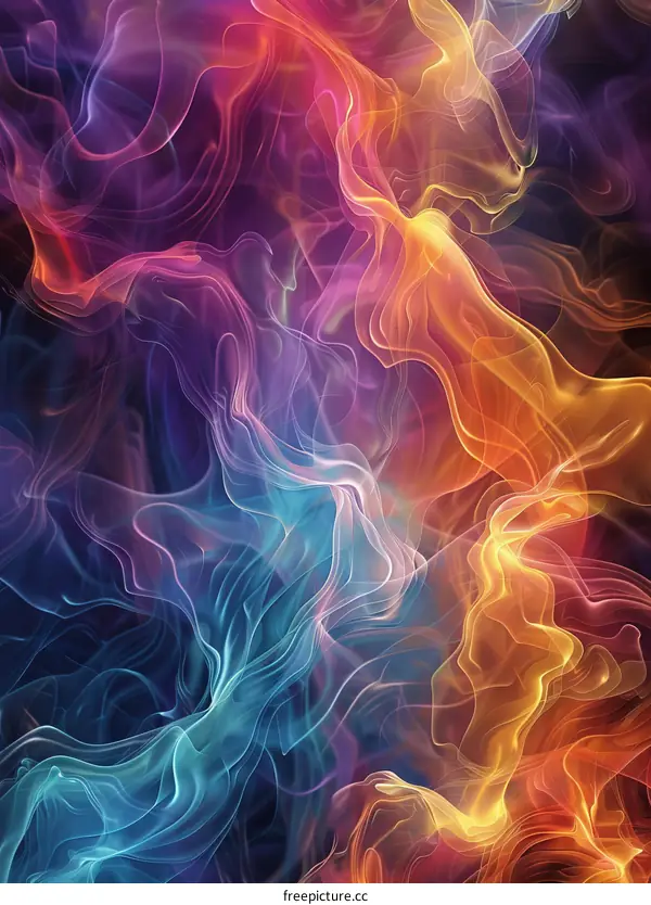 Abstract Fire Explosion: Surreal and Vibrant Flames