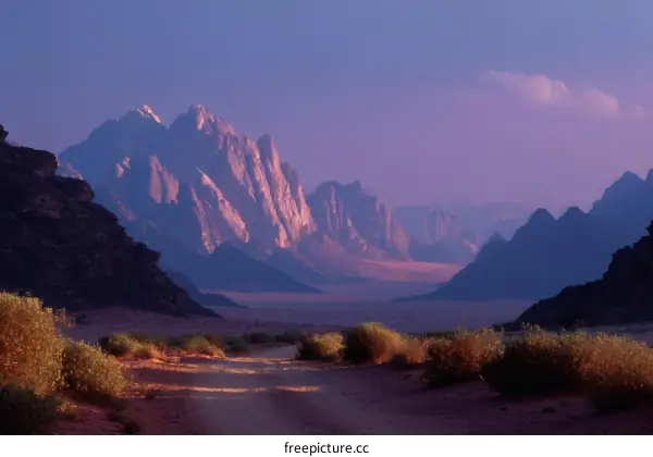 Majestic Mountain Ranges in the Desert Landscape
