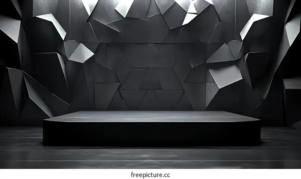 Abstract Dark Geometric Product Display Background