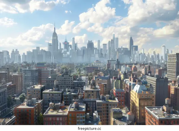 Futuristic Skyline of a Modern Metropolis