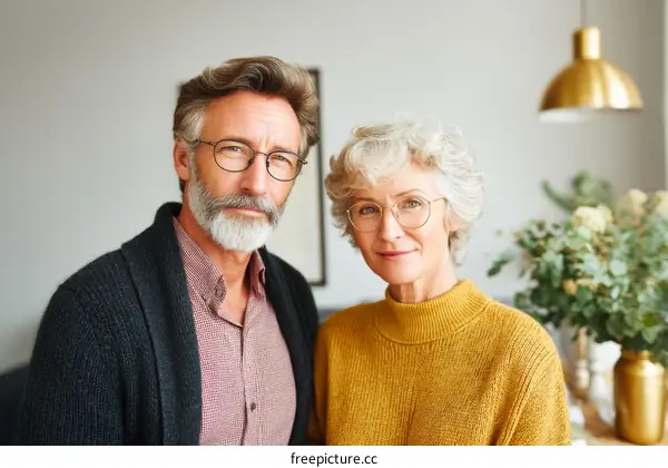 Portrait of a happy senior couple