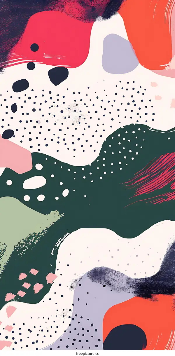 Abstract Art Background With Colorful Shapes