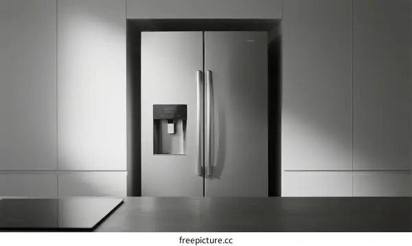Stainless Steel Side-by-Side Refrigerator with Water Dispenser