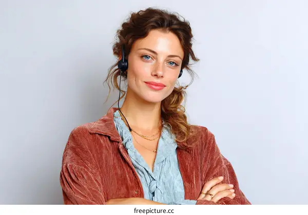 Confident Female Customer Service Representative