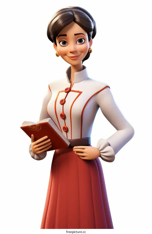 An illustration of a Victorian woman