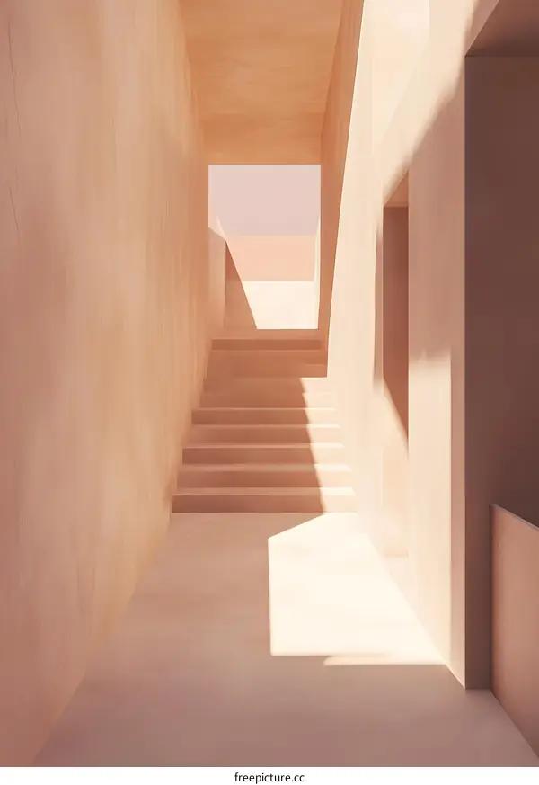 Minimalist Stairs Interior Design Render
