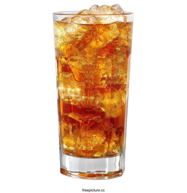 [Transparent Background PNG]A glass of iced cola