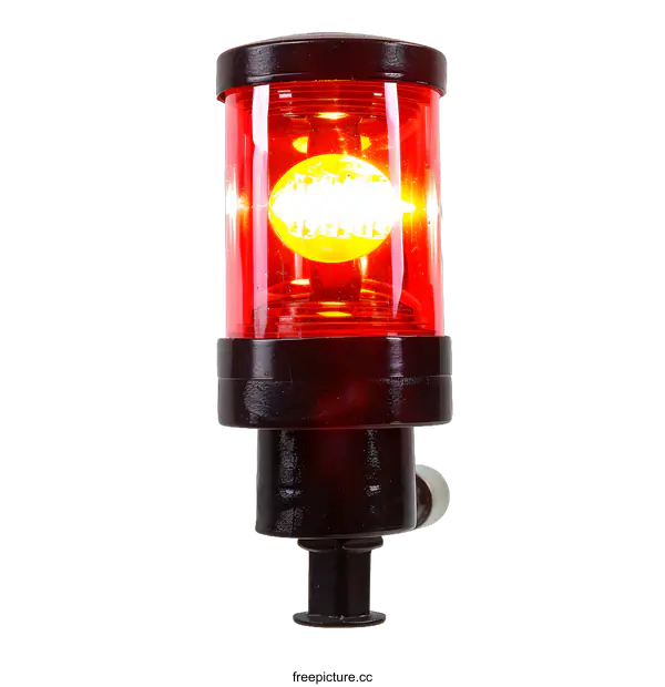 [Transparent Background PNG]Red Flashing Beacon Light Safety Warning Emergency Equipment