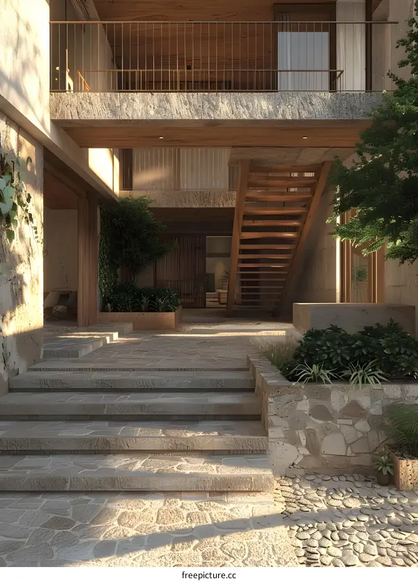 Staircase in a modern house