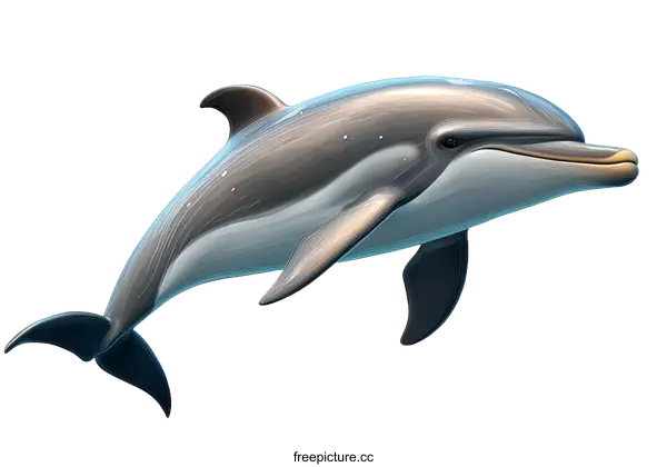 [Transparent Background PNG]Beautiful Dolphin in a Dynamic Pose