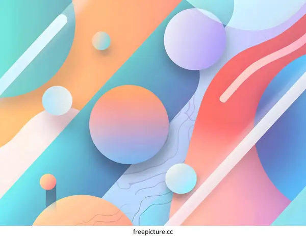 Abstract Colorful Background Design With Geometric Shapes