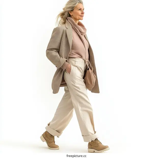 Elegant Autumn Outfit for a Mature Woman