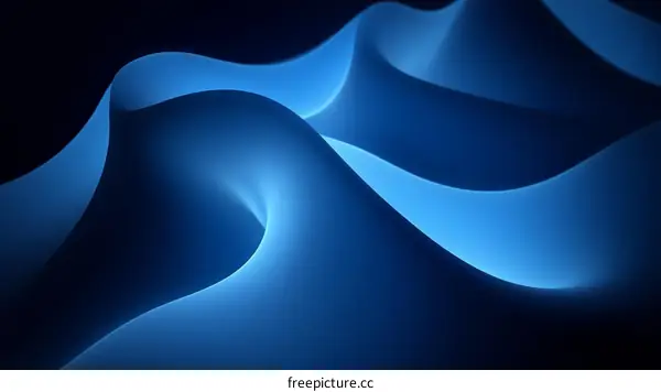 Abstract Blue Wave Design Illustration
