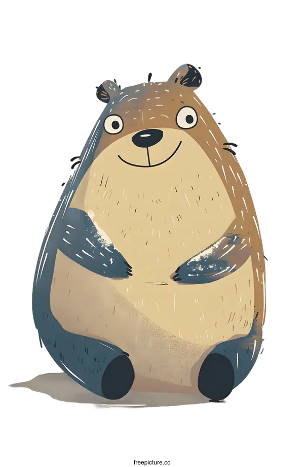 [Transparent Background PNG]Cute Brown Bear Illustration