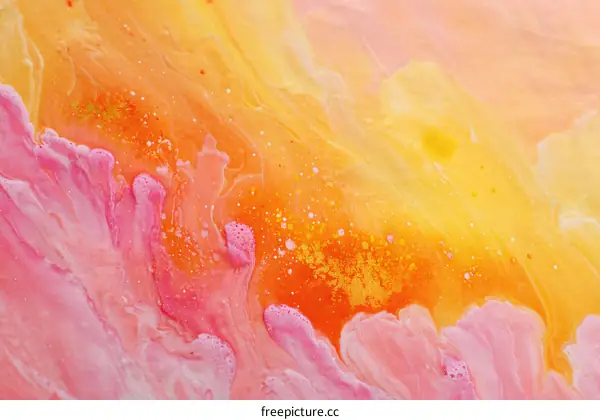 Abstract Colorful Flowing Painting