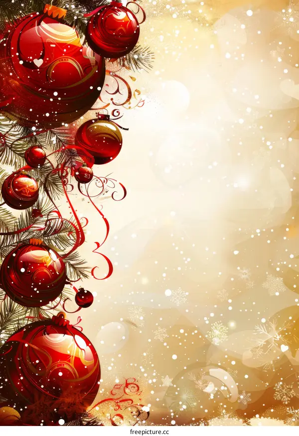 Christmas Ornament Decorations: Red, Gold & Green Baubles