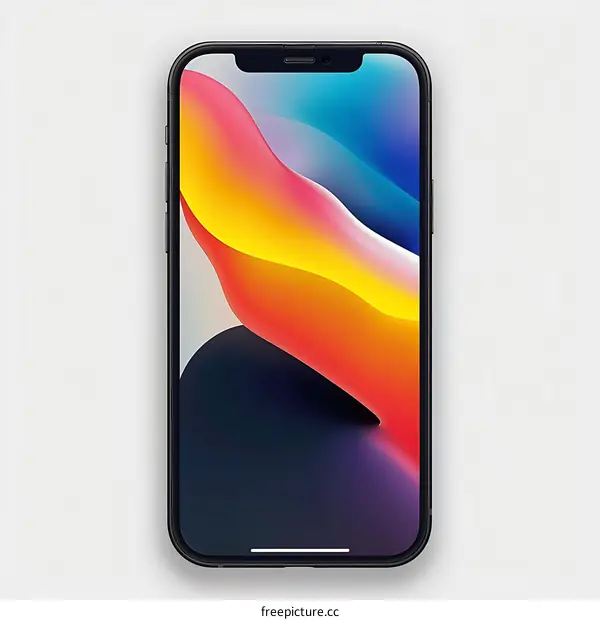 Abstract Phone Wallpaper with Colorful Shapes and Gradient