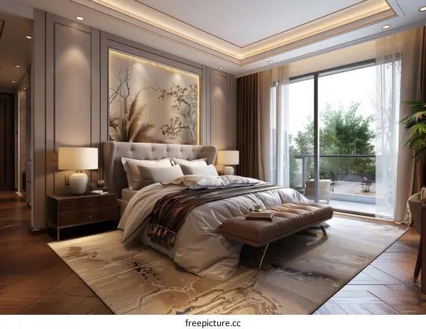 Comfy Modern Bedroom with Stylish Decor