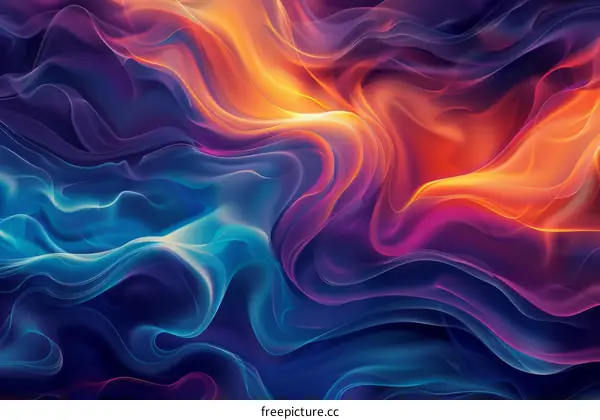 Colorful Abstract Flowing Waves Background