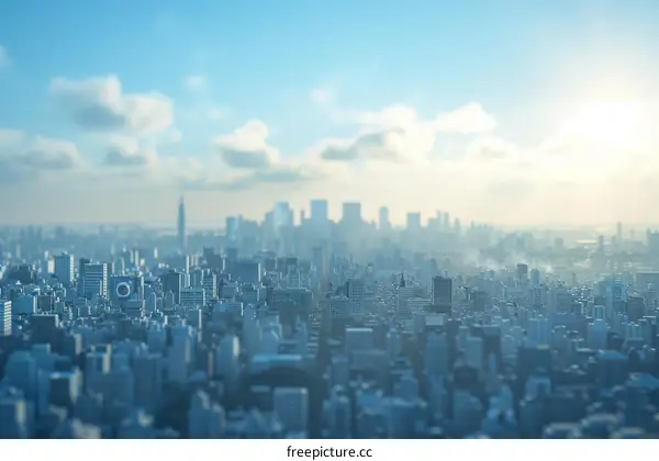 Modern City Skyline Panoramic View