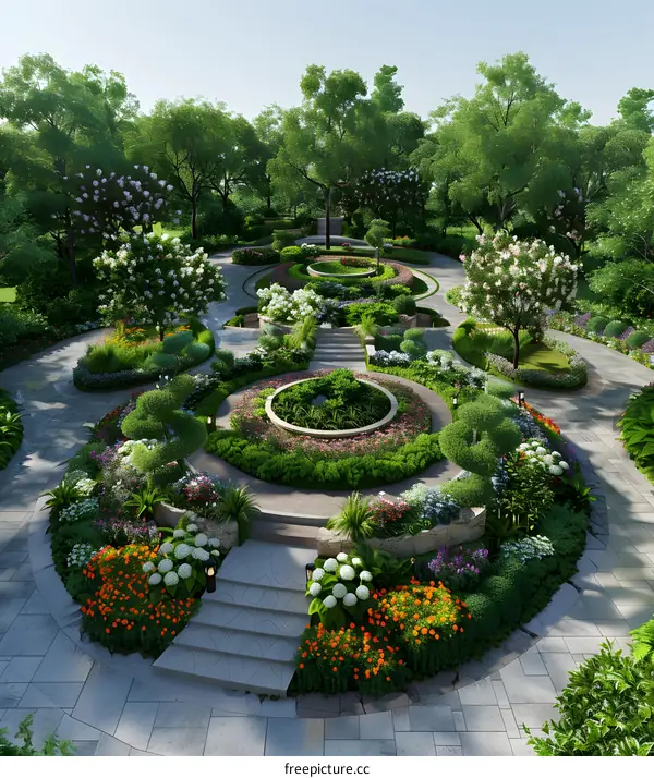 Garden landscape design renderings