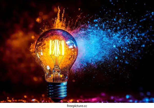 Exploding Lightbulb Creative Photography