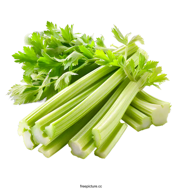 [Transparent Background PNG]Fresh Celery Stalks