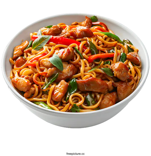 [Transparent Background PNG]A bowl of Pad Thai