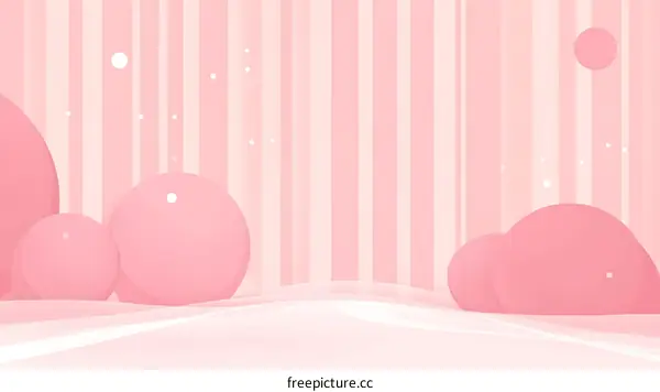 Pink Pastel Abstract Background with Bubbles