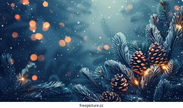 Christmas Cones with Twinkling Lights