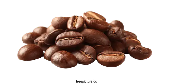 [Transparent Background PNG]Close Up of Roasted Coffee Beans