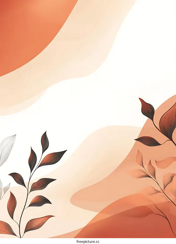 Abstract Background with Beige and Orange Color Palette