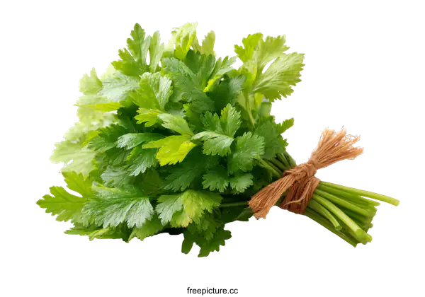 [Transparent Background PNG]Fresh Bunch of Parsley for Cooking