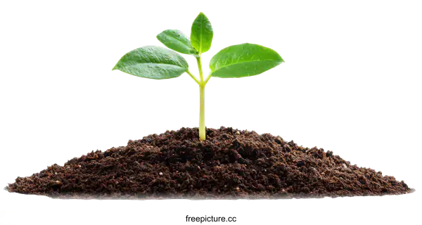 [Transparent Background PNG]New Growth Sprout from Soil