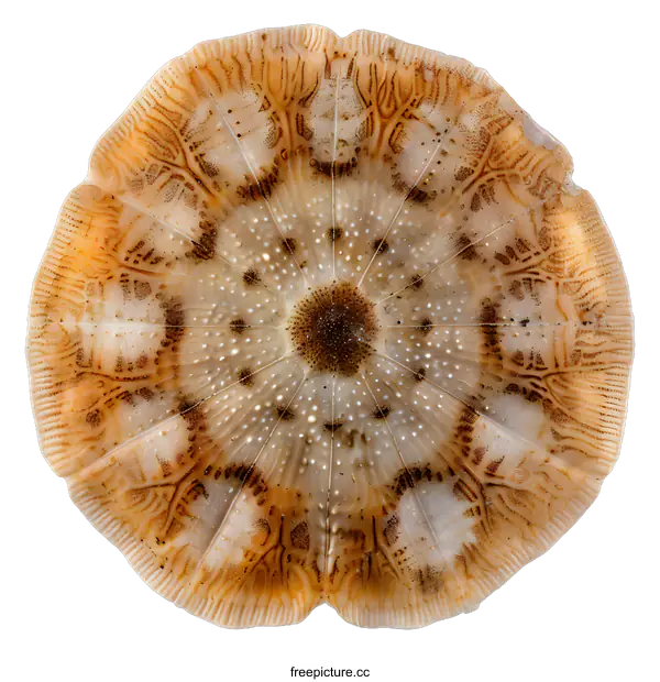 [Transparent Background PNG]A close-up image of a sand dollar, a type of echinoderm