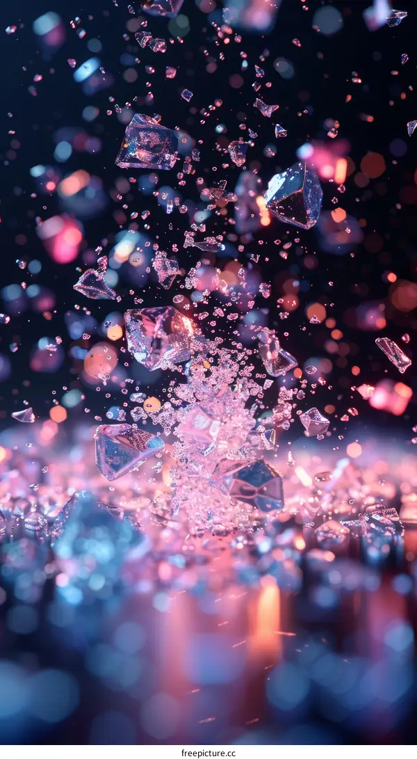 Shattered Crystal: A Dance of Light and Energy