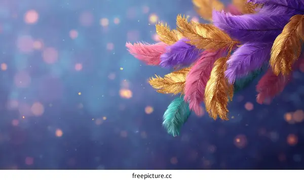 Colorful Artistic Feather Background Design