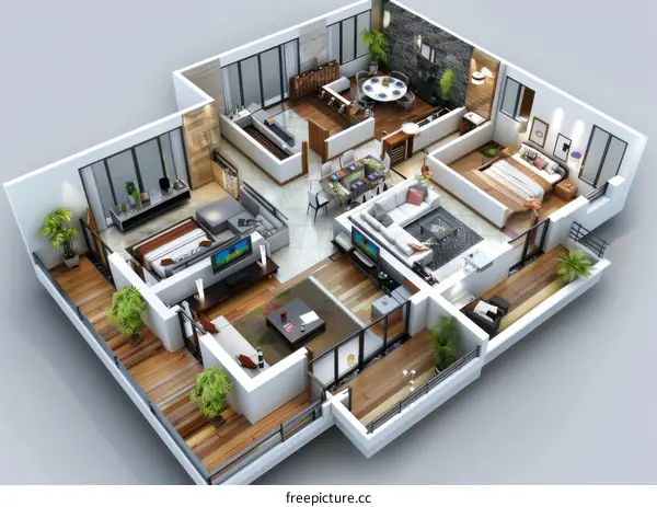 Modern Apartment Floor Plan Design