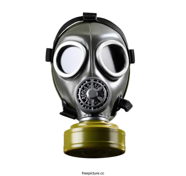 [Transparent Background PNG]Close-up of a Protective Gas Mask