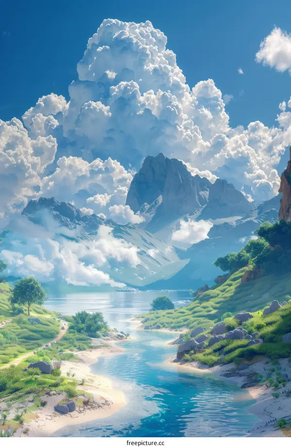 Magical Fantasy Landscape Illustration