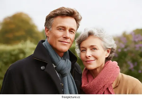 Couple Portrait in Autumnal Park