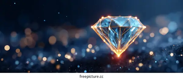 Abstract Geometric Diamond Illustration